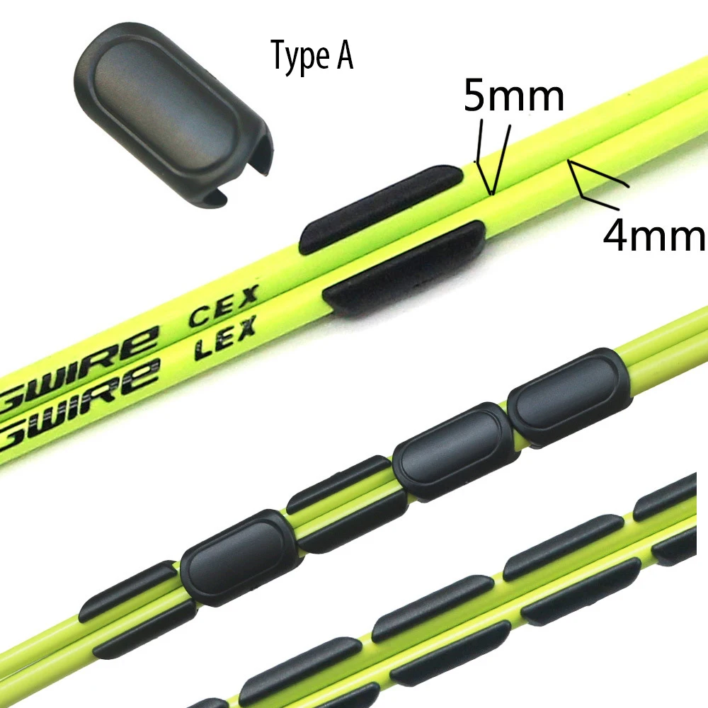 5pcs 자전거 케이블 가이드 자전거 유압 호스 하우징 주최자 클립 클램프 버클 홀더 4mm 5mm 시프터 변속기 브레이크 케이블