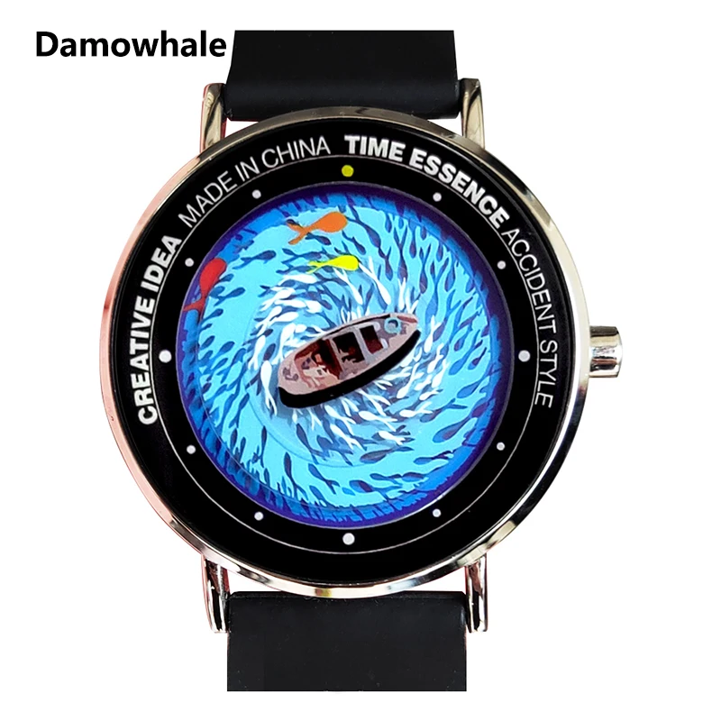 TIME ESSENCE blackhole watch quartz ultrathin Creative Dynamic watch for man Silicone Flimsy woman watch strap
