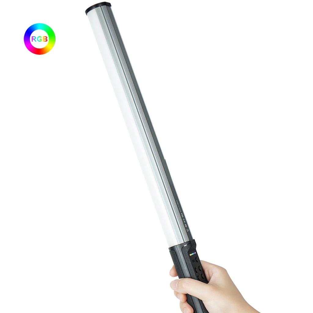 W150RGB 핸드헬드 RGB 라이트 튜브 LED 비디오 라이트 지팡이, 2500-9000K 밝기 조절 필 라이트, 브이로그 라이브 스트리밍 인물 사진