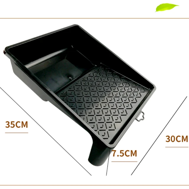 10 inch Paint tray for decorative wall decorative tool with pattern black  plastic paint pan roller brushing tool 35*30*7.5cm - AliExpress