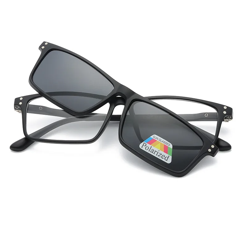 HPIRME Occhiali da sole magnetici ottici polarizzati da donna con clip magnetica clip su occhiali da sole montatura per occhiali quadrati UV400, C1 viola, taglia unica HPIRME Occhiali da sole magnetici ottici polarizzati da donna con clip magnetica clip su occhiali da sole montatura per occhiali quadrati UV400, C1 viola, taglia unica