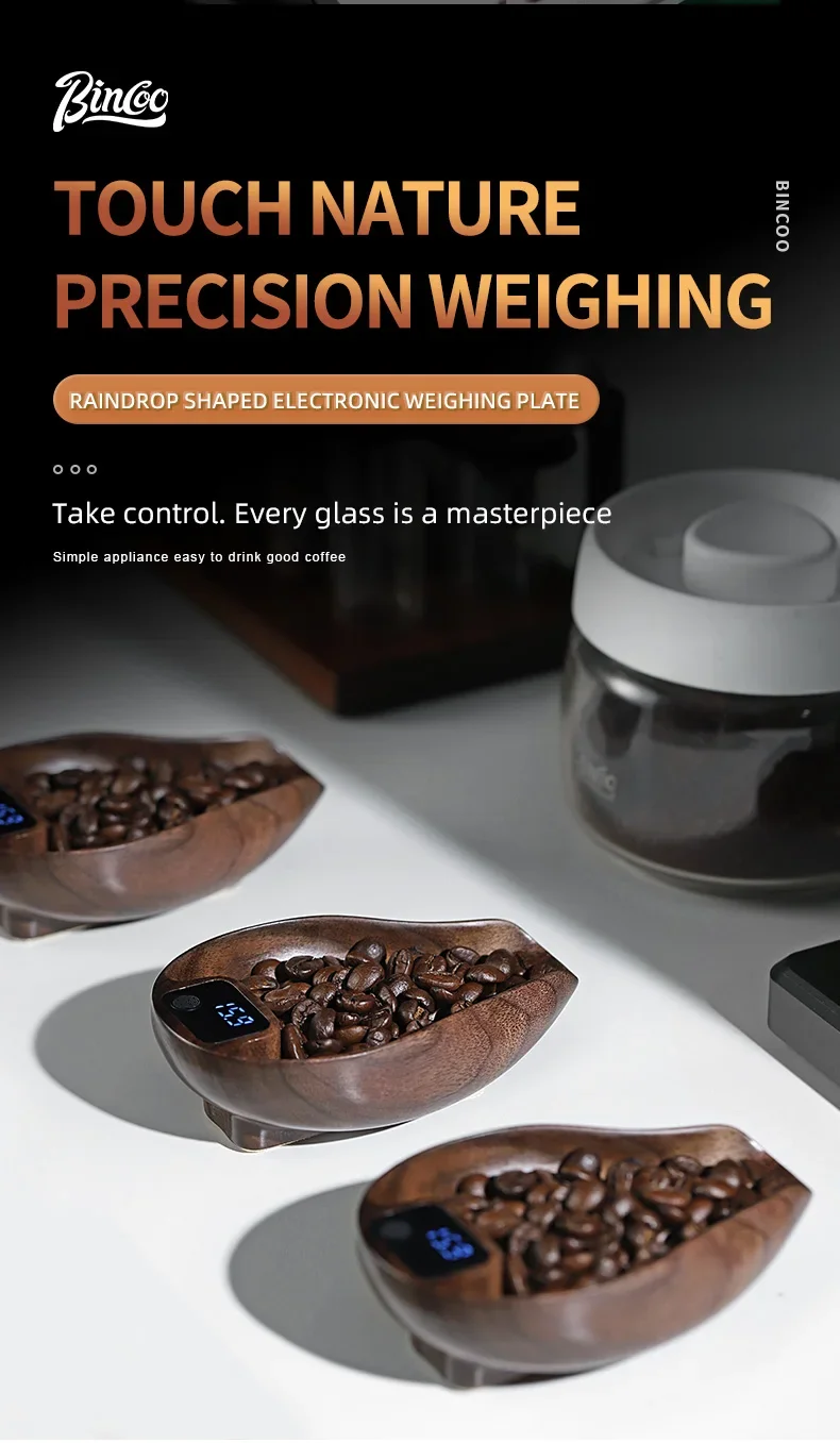 Description Picture 3 of itemBincoo Intelligent Electronic Scale Kitchen Scale Professional Coffee Scale Bean Plate 0.1g Accurate Weight Rechargeable