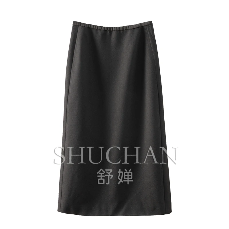 New 2024 High Quality Women Skirt  Polyester  Spandex  Viscose High Waist Pencil Skirt Women Korean Fashion Clothing