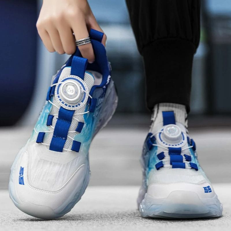 Summer New Men's Breathable Rotating Buckle Sports Casual Shoes Couple Style Youth Old Man Soled Men's Shoes_vogvips.com