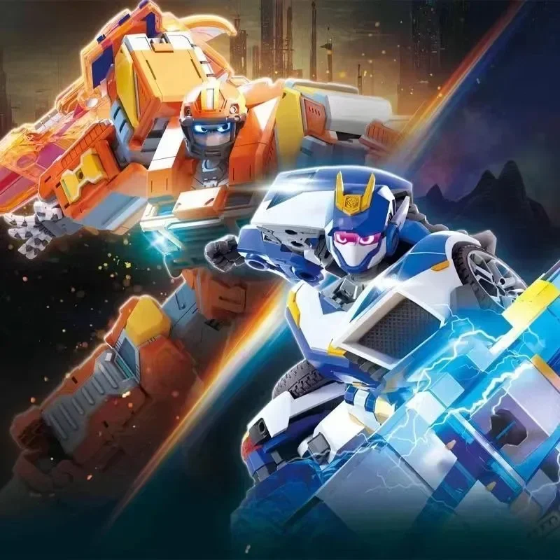 カードボット-変形可能なメカロボット車,金属製の車のおもちゃ,変形