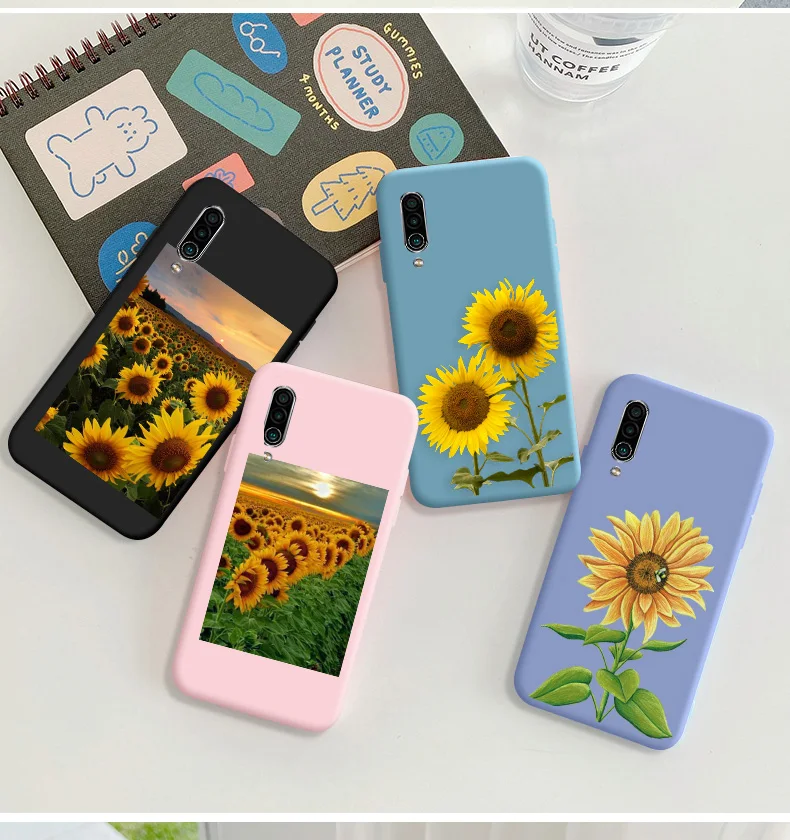 For Meizu 16xs Protective Shell Silicone Soft Shell Phone Case Candy Color Case Fashion Silicone Color Chrysanthemum cases for meizu