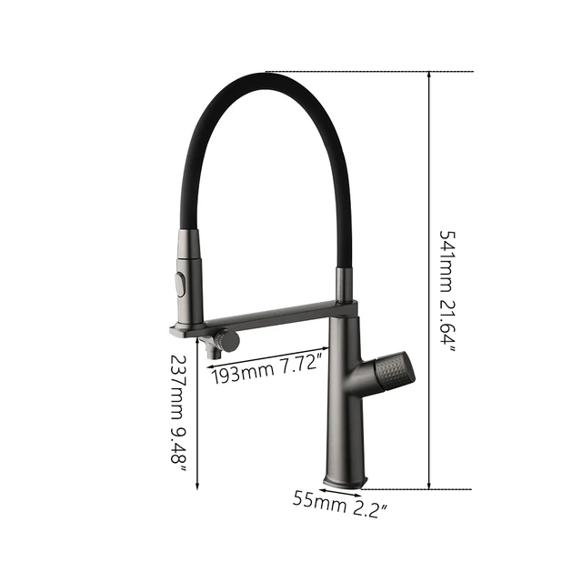 Zappo ก๊อกน้ำสำหรับห้องครัวที่มีการแยกการดื่มน้ำดึงออกจากอ่างครัวก๊อกน้ำด้ามเดียวผสมก๊อกน้ำด้วยการดึงลงเครื่องพ่นสารเคมี 5