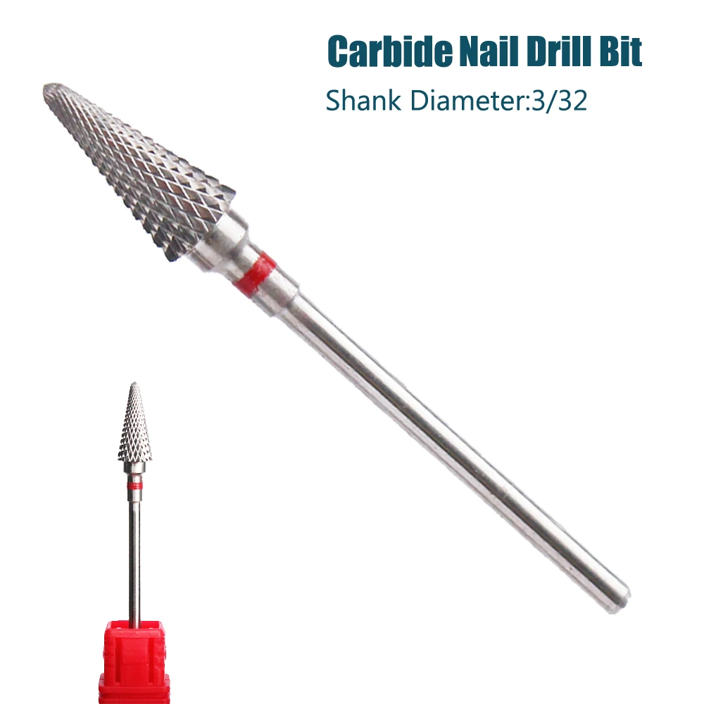 Nail Drill Bit Electric Nail Drill Bit Manicure Drill Bit 1pc Milling Cutter Ceramic Nail Drill Bits Pedicure Rotary Manicure Burr Electric Machine Nail Files Acrylic Gel Polish Tools