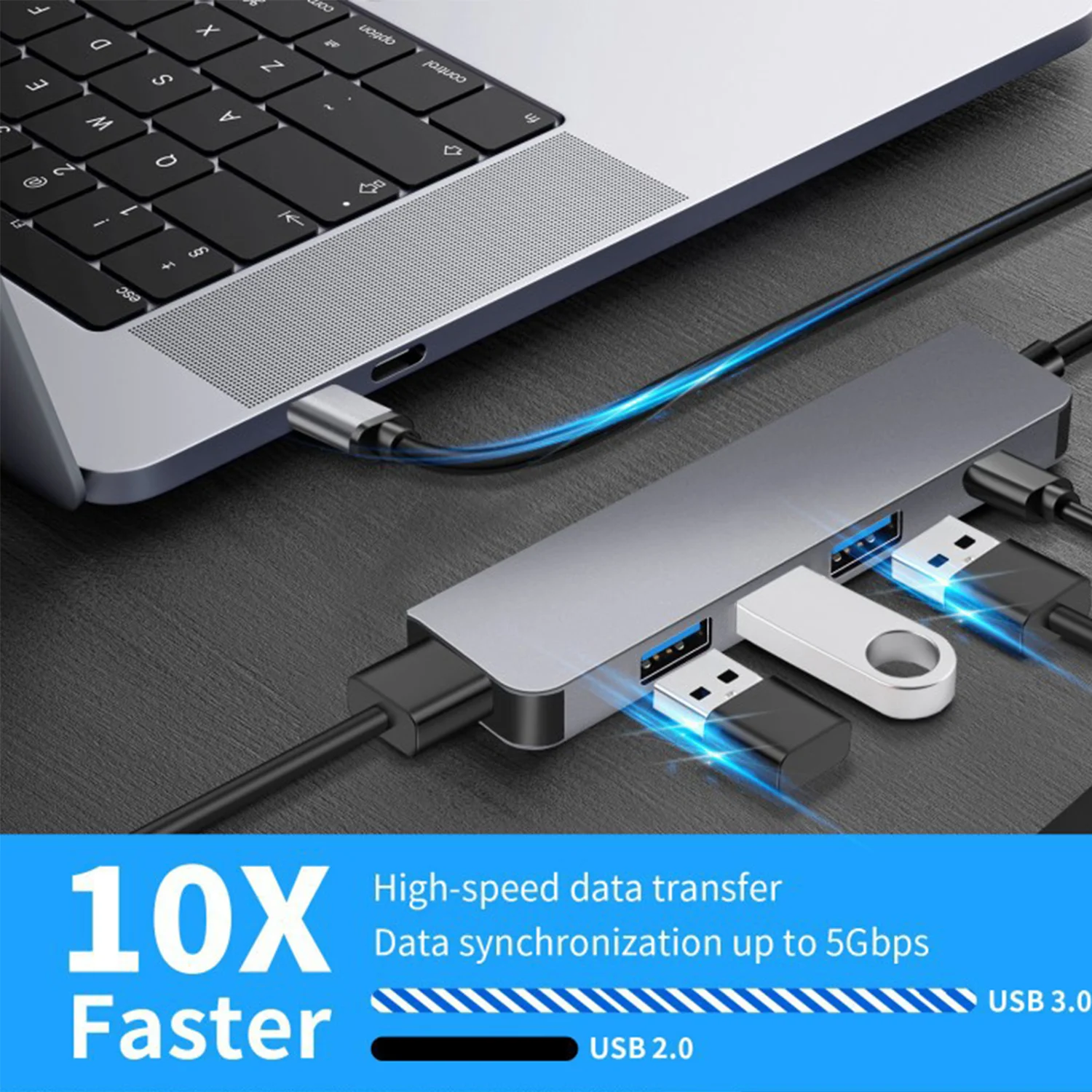 USB C Docking Station Hybid 2 in 1 A and C uplink  USB3.0  PD 100W Mobile phone tablet computer  type-c HUB iPhone 15 Macbook 5