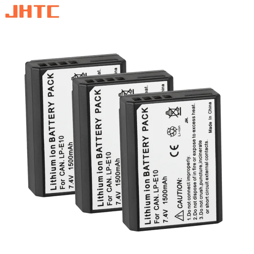 Jhtc 1500Mah Lp-E10 Lp E10 Batteria Per Canon 1100D 1200D 1300D Rebel T3 T5 Kiss X50 X70 Lpe10 Batteria Della Fotocamera