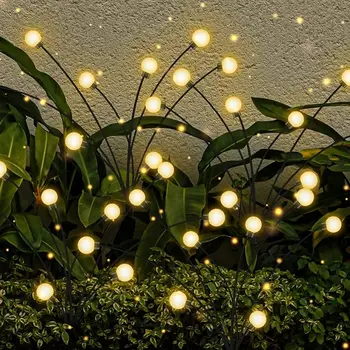 Firefly Garden Lights solar outdoor, 2 Pack 16 LED Solar Swaying Lights Waterproof, Perfect Atmosphere Light for Pathway Patio 1