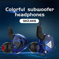 Écouteurs intra-auriculaires QKZ AK6 avec 6 unités dynamiques, microphone, son stéréo, subwoofer HIFI, pour le sport et monitoring 5