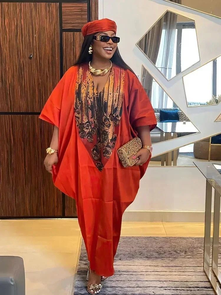 Plus Size African Long Dresses for Women 2024 Traditional Nigeria Print Patchwork Caftan Dress Abaya Musulman Robe Femme Clothes african clothing set for men embroidered robes and ankara pants 2 piece suit boubou africain homme musulman ensembles a2016046