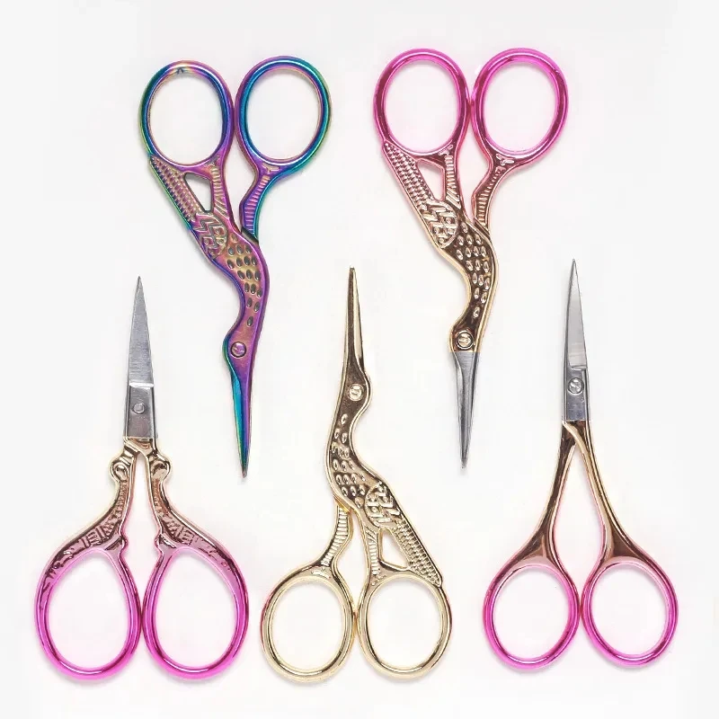 Stainless Steel Manicure Dead Skin Scissors Sharp Tip Eyebrow Scissor Manicure Nail Cuticle Remover Facial Nose Hair Trimmer 6