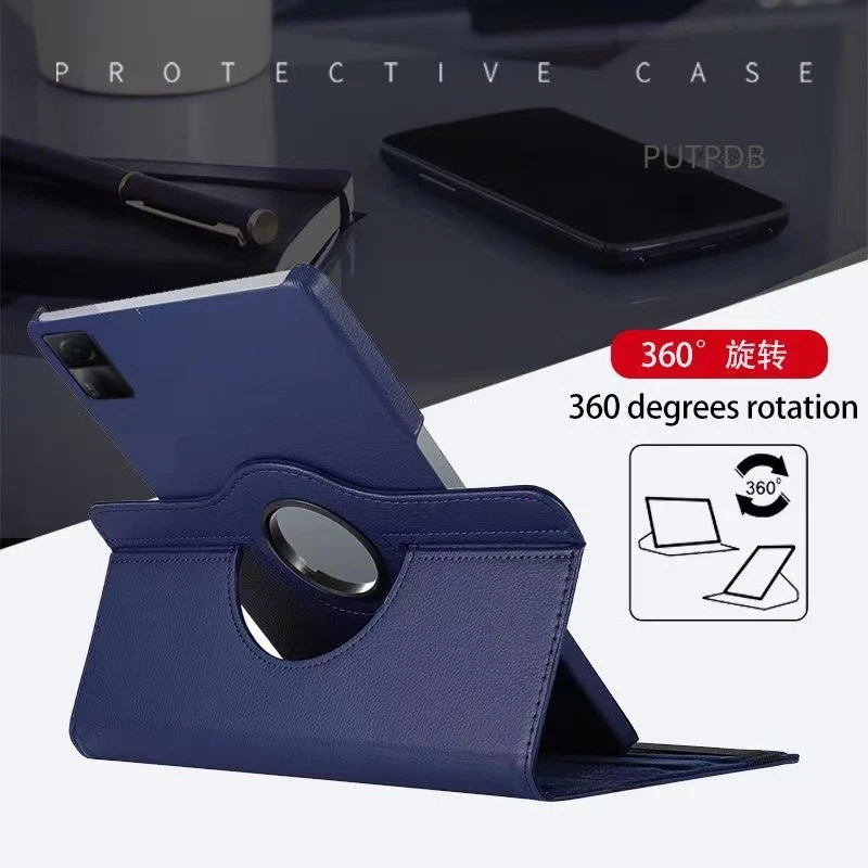 Rotativo para Xiaomi Redmi Pad Capa de Tablet de Couro pu Suporte de Suporte 360 Graus se 11 2023 10.61 11 Pro 11 Case - Imagem 2