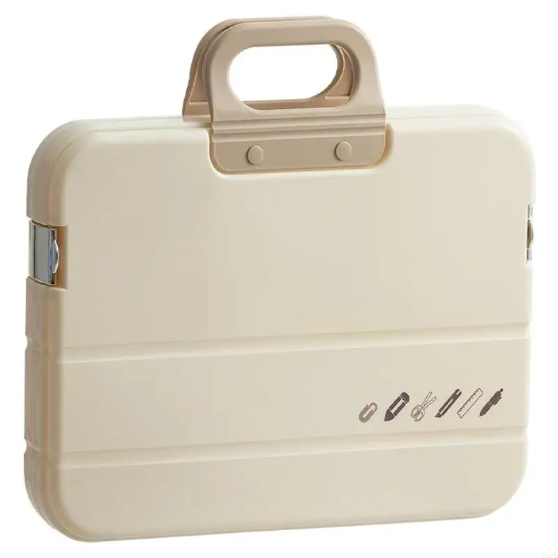 12PB A 4 File Storage Box with Handle Multifunctional File Box Document School Office Supplies for Work Use