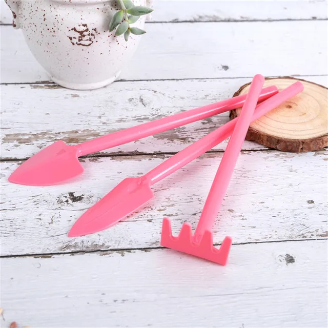 3Db Mini Műanyag Cserepes Zöld Növények Lapát Gereblye Kapa Zamatos Otthoni Vetőmag Szerszámok Menta Ön Öntözési Tálca Moha Henger - Image 2