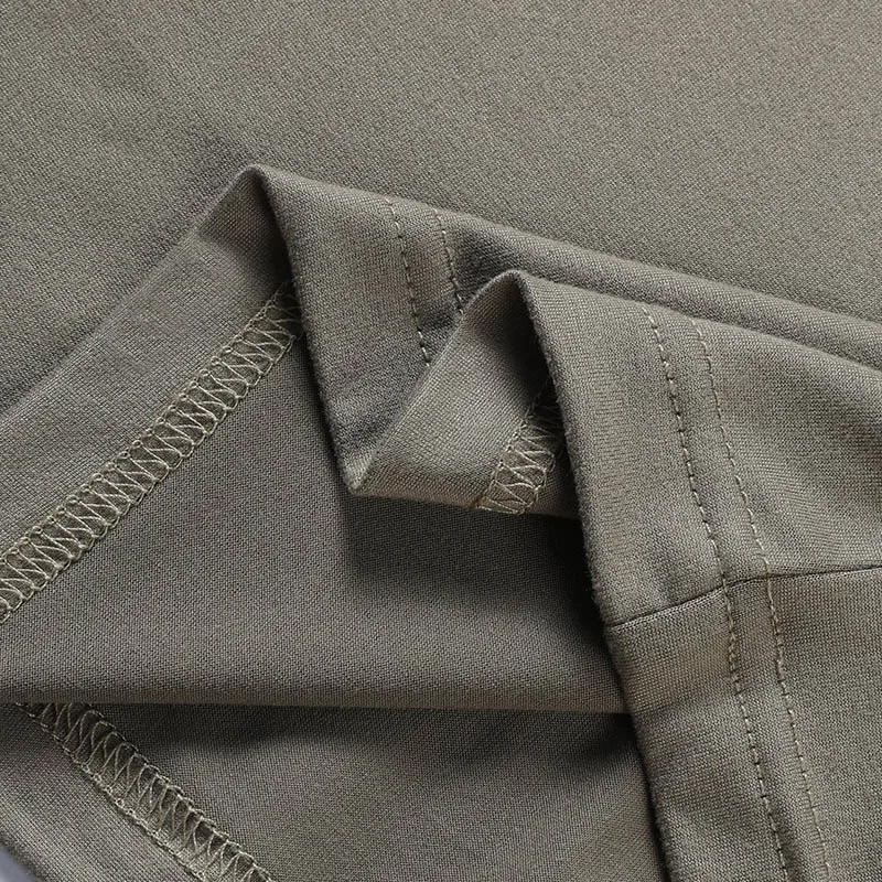 Lässiges, modisches Herren-Poloshirt mit Reißverschluss, einfarbig, kurzärmelig, Stehkragen, vielseitiges, bequemes Oberteil – Detail 16