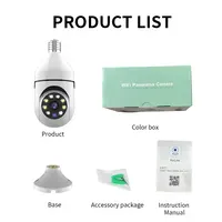 Caméra IP WiFi en forme d'ampoule 1080P, moniteur bébé sans fil, suivi IA, surveillance vidéo de sécurité, caméra pour animaux domestiques, caméra d'intérieur E27 6