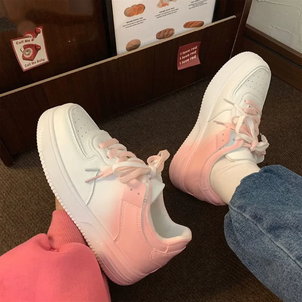 Thick soled versatile student women's Instagram trend for spring and summer 2025 new girls' board shoes casual sports shoes 6