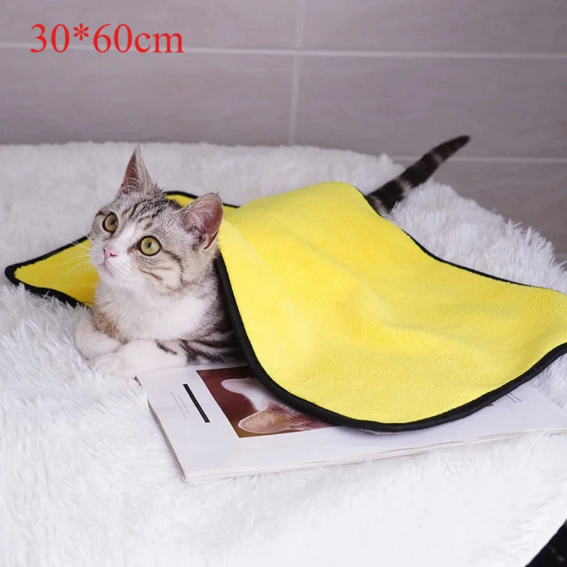 60x160cm Pet Towel Dog and Cat Absorbent Quick-drying Bath Towel Soft and Thick Coral Velvet Pet Bath pet bath towel