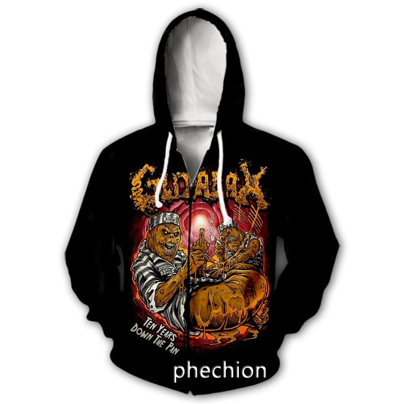 

phechion New Men/Women Gutalax Rock 3D Printed Casual Zipper Hoodies Fashion Men Loose Sporting Zip Up Hoodies J57