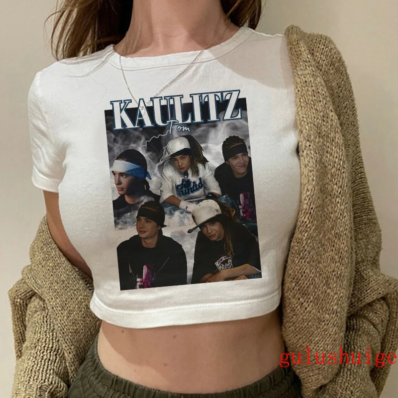 Gothic Punk Style Tokio Hotel T-shirt Crop Top Vest T Shirt Tank Top Fashion Women Cropped Graphic Tshirt Vintage Tees Shirts 3