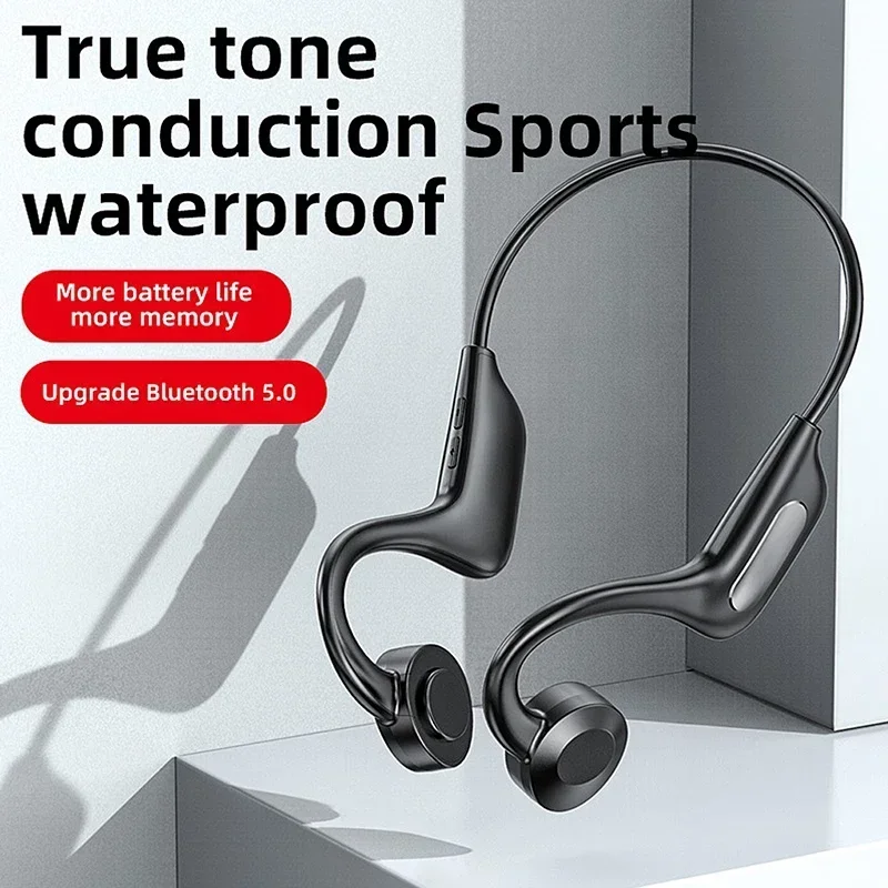 Hot Bone Conduction Swimming Headphones Bluetooth 5.4 IPX8 Waterproof Not In-Ear Wireless Plug-in Card Sports Headphones New 2