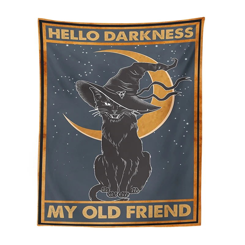 Mysterious Moon Cat Tapestry