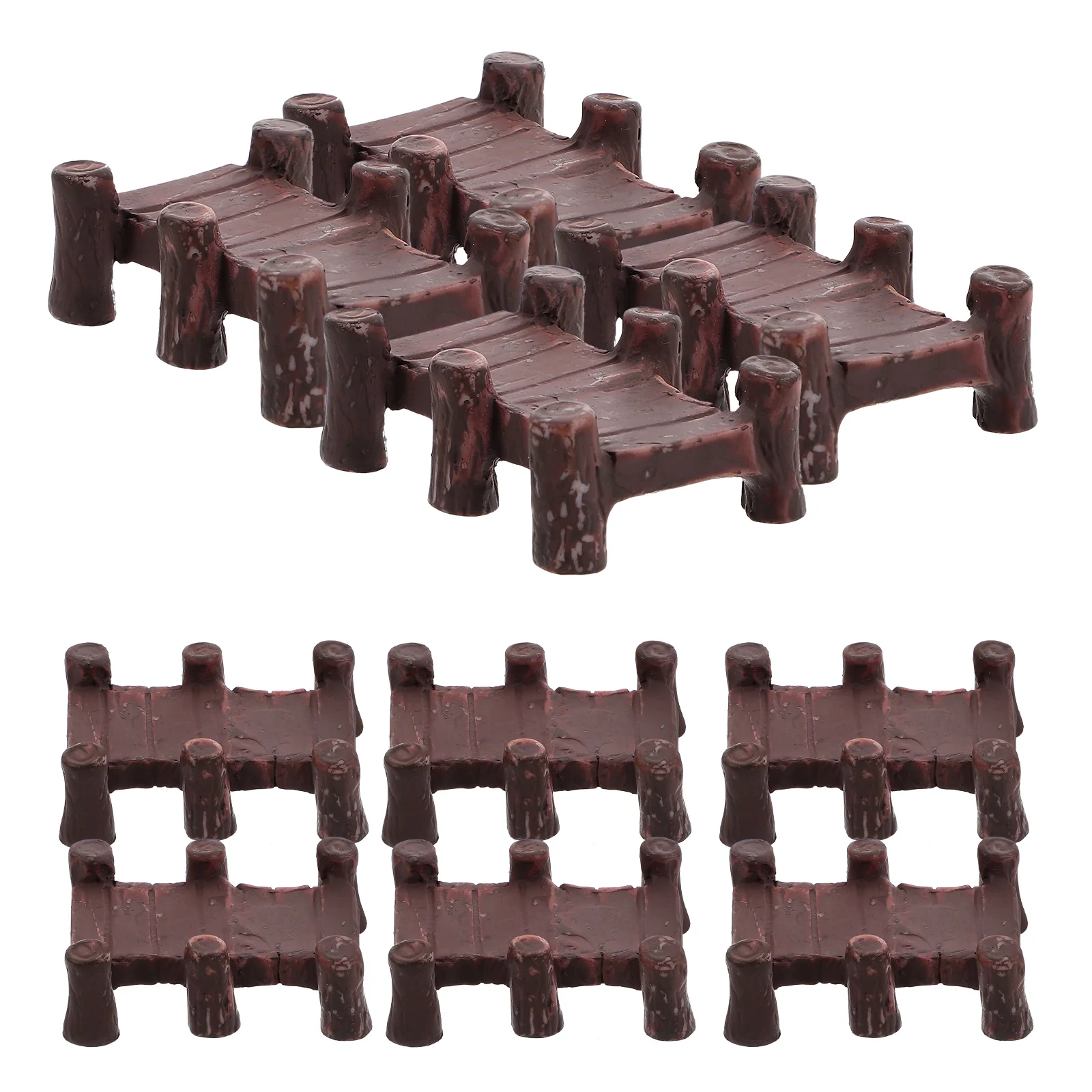 

10pcs House Miniature Bridge Statue Mini Resin Bridge Micro-landscape Decoration
