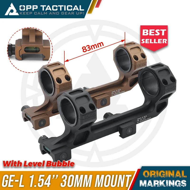 30MM Tube 1.54Inch Height 0MOA GE Scope AR-15/M4 Picatinny Mount Adapter Double Rings Bubble Level With Original Mark On Sale
