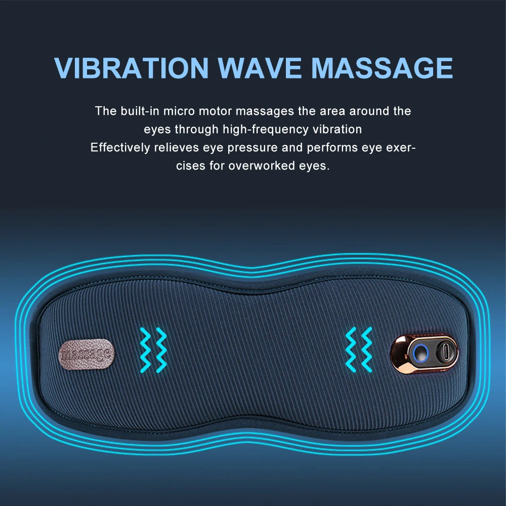 3D Sleeping Mask Heating Eyes Mask Cool Compress Relieve Eye Fatigue Electric Eye Massager Sleeping Aid Shade Improve Sleep