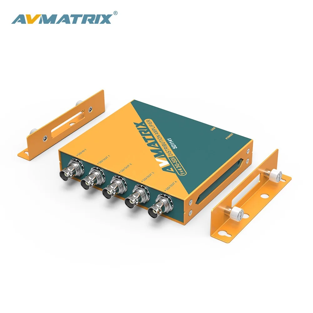 SD1141 AVMATRIX 1in 4 out Fiber Optic Transmitter and Receiver SDI Video Splitter for camera Amplifier Distribution Amplifier