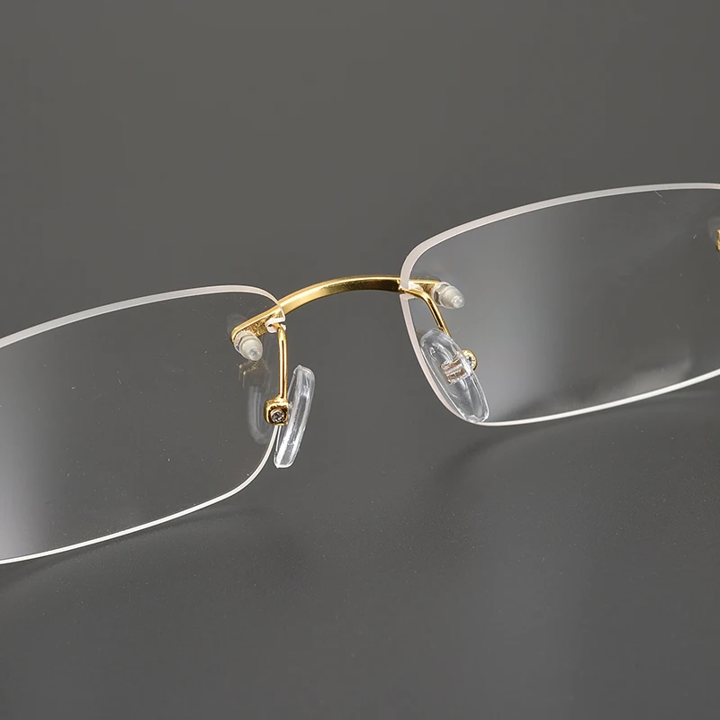 TAG Hezekiah Brillengestelle Herren Rahmenlose Brillen Titan Brillengestell quadratisch Retro Mode Brille Damen Lesen 3603466 – Detail 12