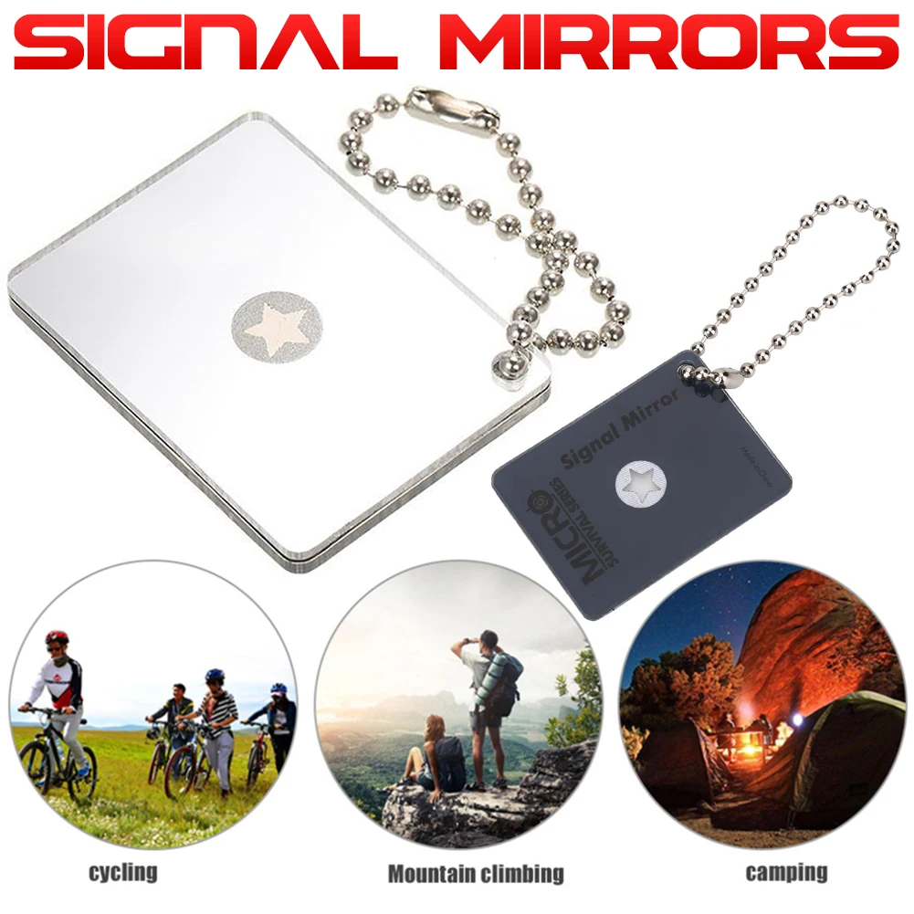 FirstaidOutdoorCampingSignalMirrorSurvivalMirrorReflector