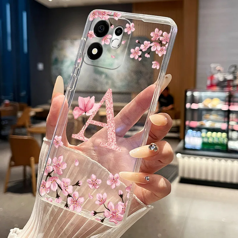 Floral Transparent Slim Silicone Phone Case