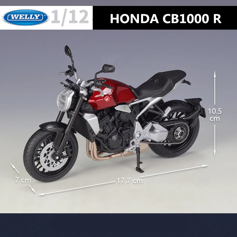 WELLY 1:12 HONDA CB1000R Alloy Racing Motorcycle Model Diecast Metal Sports Motorcycle Model Simulation Collection Kids Toy Gift 4