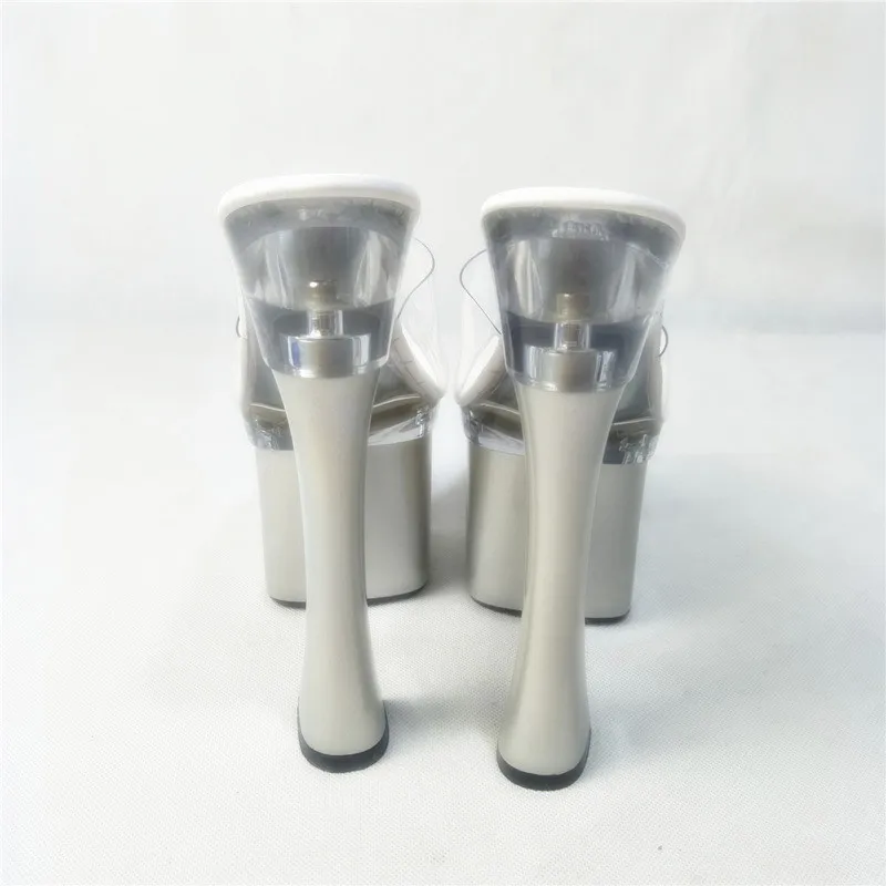 Sexy and shiny 18CM peeptoe slippers, high heels sexy pole dancing, model banquet dance shoes