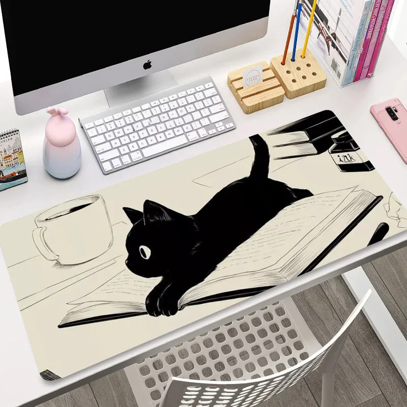 

Diy Game Computer Table Xxl Mousepad 90x40 Wrist Rest Pad Rug Mouse & Keyboard Offices Accessories Mice Pad Gamer Kawaii Cat Mat