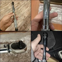 Micromètre 5-25N.m, outil de démontage de voiture et de moto, clé dynamométrique professionnelle réglable, clé d'entraînement 1/4 '', outil manuel, adaptateur 3/8 5