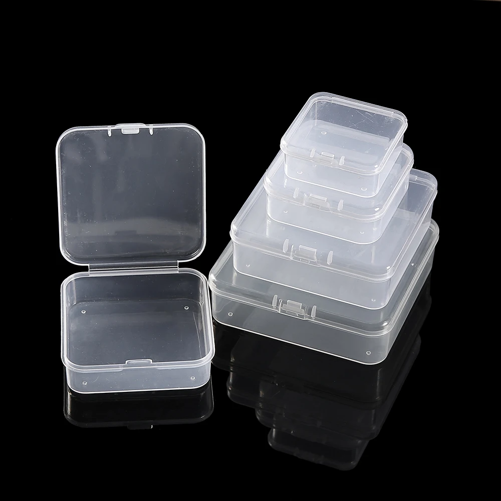 2pcs Transparent Plastic Jewelry Storage Box for Jewelry Earrings Pendants Necklace Beads Durable Storage Container Supplies bathroom accessories floor drain cover 2pcs 7 5cm anti clogging bathroom durable prevents bad smell from pipes