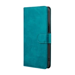 Luxurious Leather Book - Style Flip Cover with Magnetic Closure and Card Slots for Motorola Edge 70 (Blue Green)