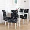 1/2/4/6 Pieces Printed Chair Cover Washable Big Elastic Kitchen Chair Covers Stretch Seat Slipcovers For Dining Room Wedding 3