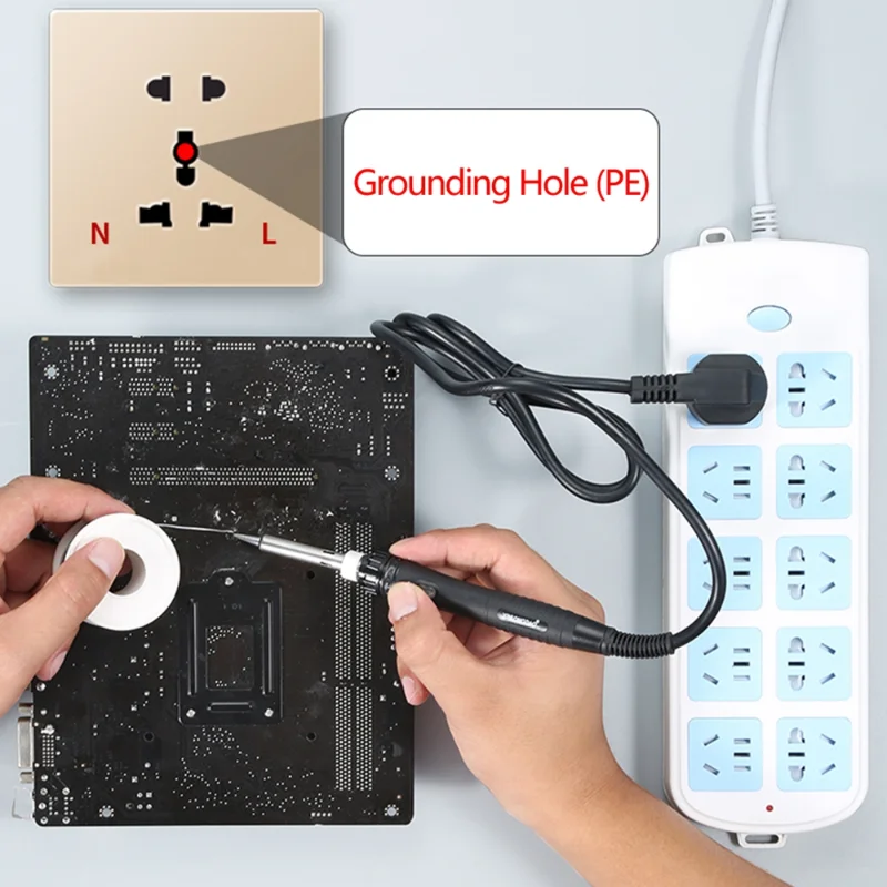DTBD 80W High-power Electric Soldering Iron Constant Temperature 550℃  for Welding Solder Repair Pencil Tools 220V US/EU Plug