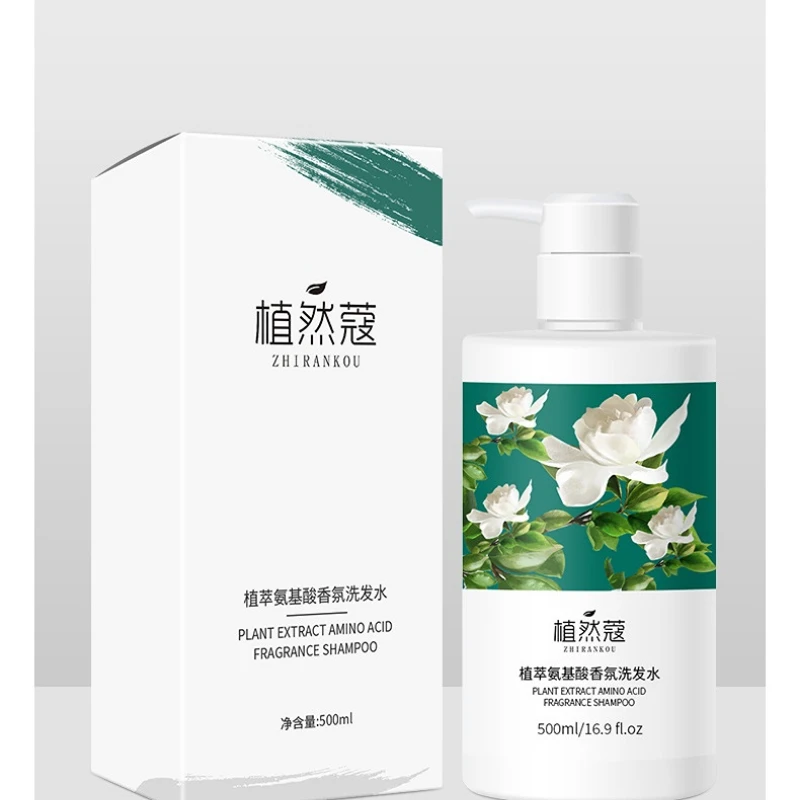 Zhirankou 아미노산 오일 컨트롤, 푹신하고 부드러운 향기 샴푸, 500ml 