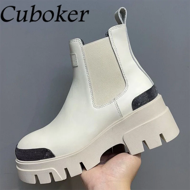 

Лидер продаж 2022, осенне-зимние ботинки для женщин, женские кожаные короткие ботильоны, Детские замшевые ботинки с круглым носком, женские короткие ботинки, мотоциклетные ботинки