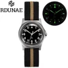 RDUNAE RA01 Retro Military Watch Quartz Movement 316L Stainless Steel K1 Mineral Glass Japan Super Luminous Sport Men Watch 1
