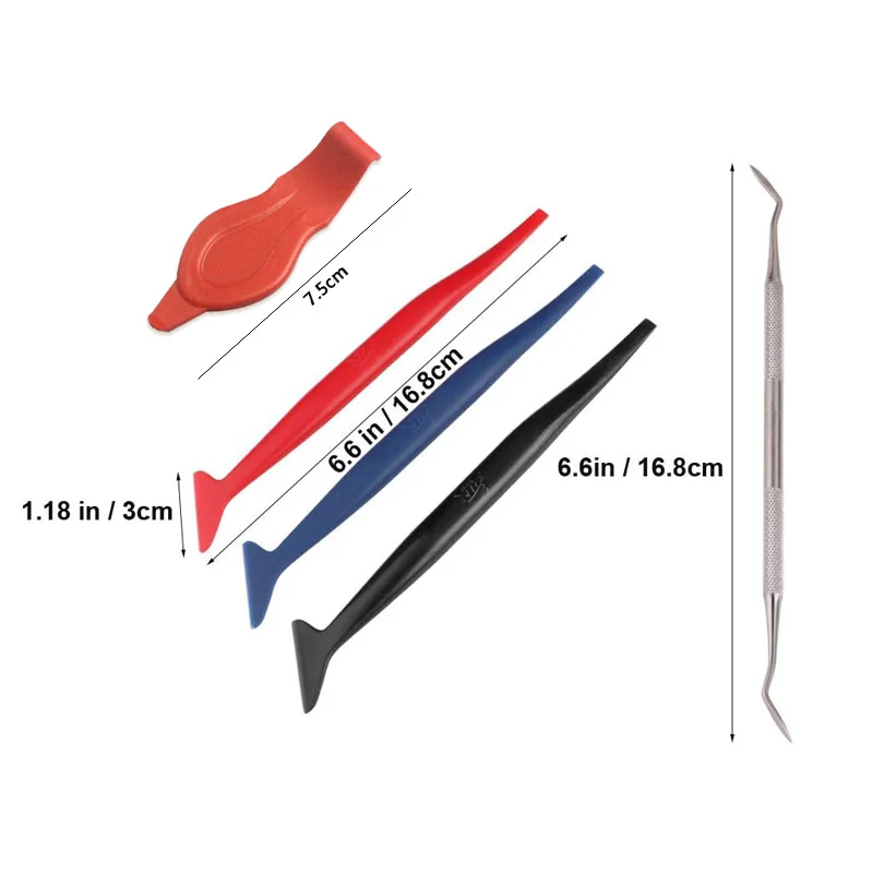 Car Wrapping Tools 5Pcs/3Pcs Flexible Micro Squeegee Vinyl Wrap EdgeTrimmer Window Tint Stickers Install car wrapping tools window tinting squeegee vinyl squeegee window tint squeegee