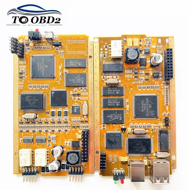 Golden Full Chip AN2131QC For Renault CAN CLIP Newest V220 Reprog V191 Car Diagnostic For Renault Pin Extractor 2