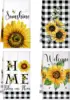 4-pack sunflower napkins, 40 * 60cm flat and stain resistant, suitable for dining and kitchen use 1